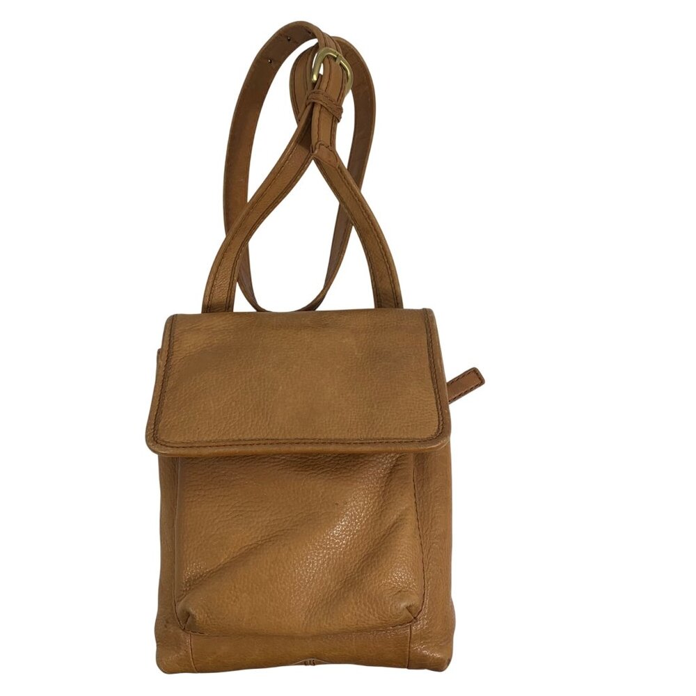 VTG FOSSIL 1954 Leather Crossbody Shoulder Bag Travel Organizer Satchel 75082